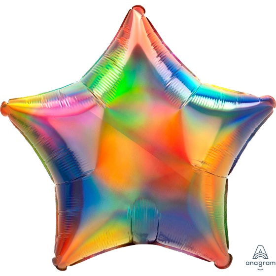 45CM STANDARD HOLOGRAPHIC IRIDESCENT RAINBOW STAR S40